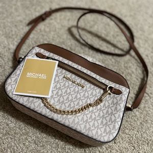 NWOT Michael Kors jet set large logo crossbody